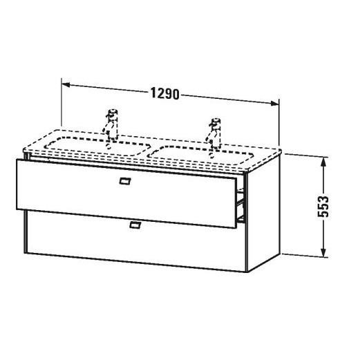 Тумба под раковину Duravit Brioso BR 4105 129x47,9 ФОТО