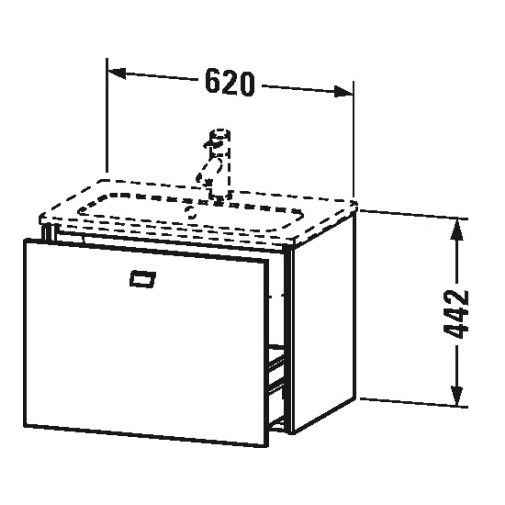 Тумба под раковину Duravit Brioso BR 4010 62x38,9 ФОТО