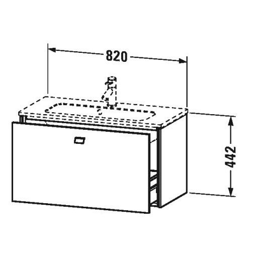 Тумба под раковину Duravit Brioso BR 4011 82x38,9 схема 1