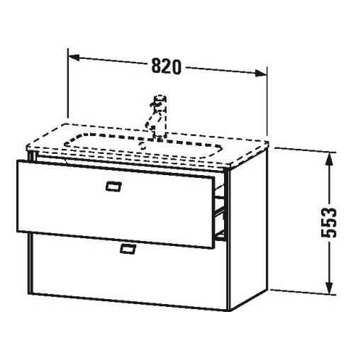 Тумба под раковину Duravit Brioso BR 4111 82x38,9 ФОТО