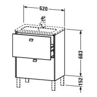 Тумба под раковину Duravit Brioso BR 4406 62x38,9 схема 2