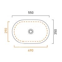 Раковина Catalano Sfera встраиваемая 155ASF00 55х35 схема 1