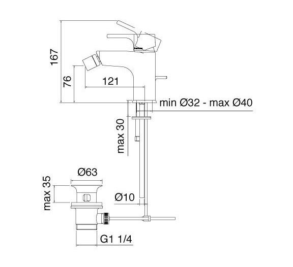 Treemme Cleo смеситель для биде 6320 ФОТО