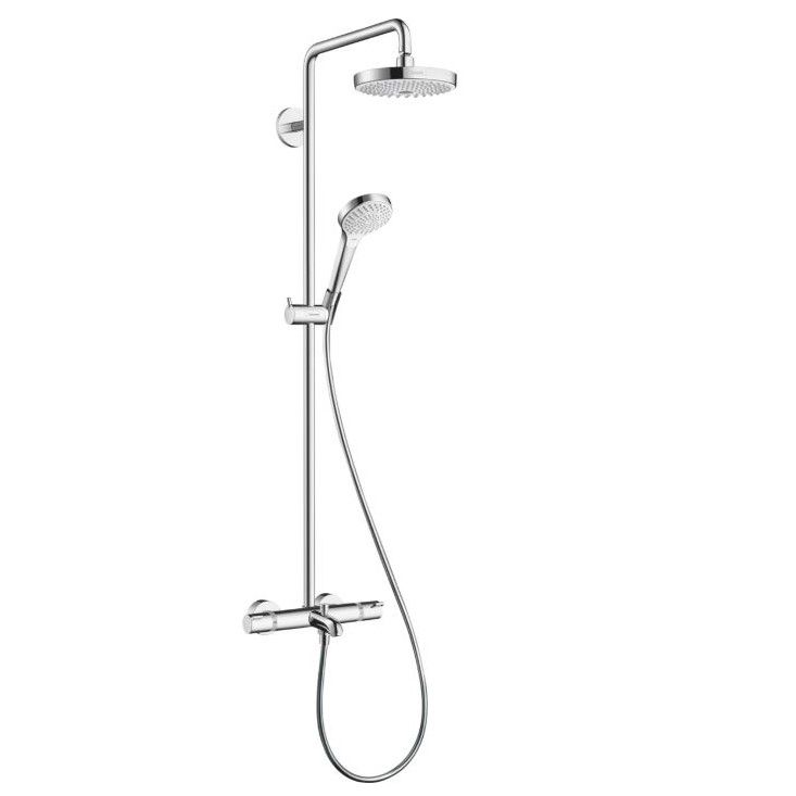 Душевая стойка с изливом Hansgrohe Croma Select S Showerpipe 180 2jet 27351400 схема 1