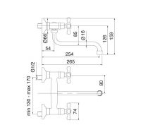 Treemme Kitchen Retro смеситель для кухни 3630 с нижним изливом схема 1