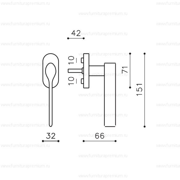 Оконная ручка Olivari Ala K215 DK