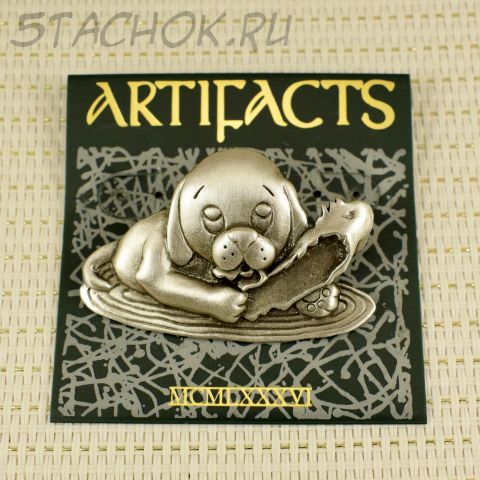 Брошь "Щенок и ботинок" (JJ США)