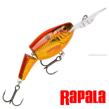 Воблер RapaIa Jointed Shad Rap JSR07 70 мм / 13 гр / Заглубление: 2,1 - 4,5 м / цвет: OSD