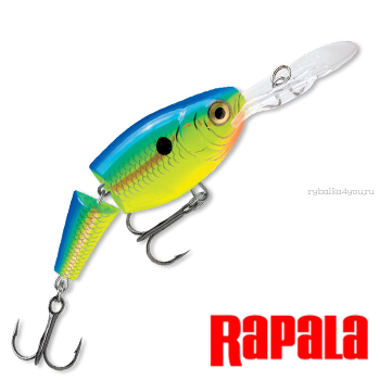 Воблер RapaIa Jointed Shad Rap JSR07 70 мм / 13 гр / Заглубление: 2,1 - 4,5 м / цвет: PRT