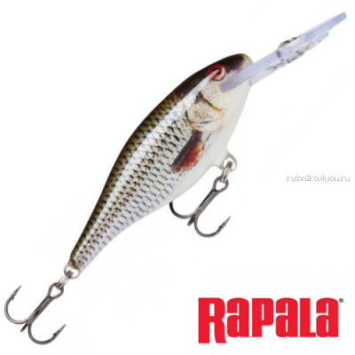 Воблер Rapala Shad Rap SR05 50 мм / 6 гр / Заглубление: 1,2 - 2,7 м / цвет: ROL