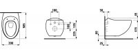 Laufen Il Bagno Alessi One унитаз подвесной 8.2097.1 схема 1