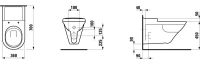 Laufen Liberty Line безободковый унитаз 8.2147.0 схема 1