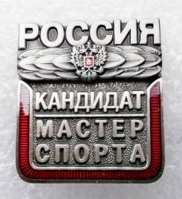 Значок кандидат в мастера спорта