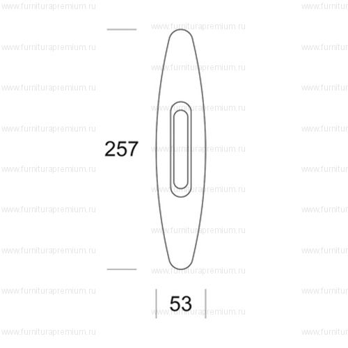 Ручка Salice Paolo York 4909-s для раздвижных дверей