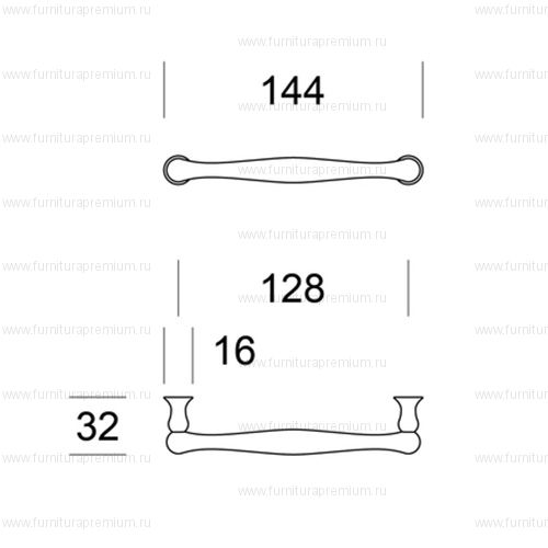 Мебельная ручка-скоба Salice Paolo York 2804