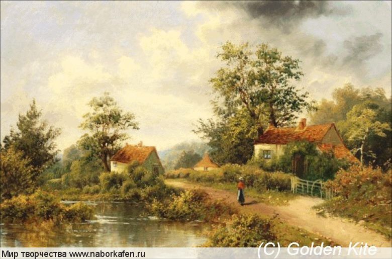 2199. Country Scene with Figure Walking a Lane