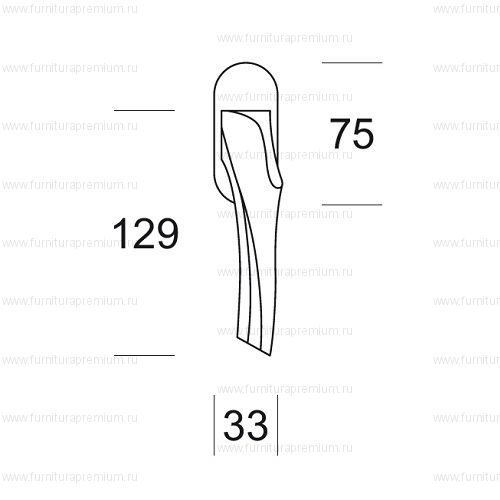Оконная ручка Salice Paolo Anatomica 4873/BIS DK