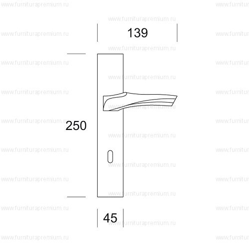 Ручка на планке Salice Paolo Anatomica SQ 6106