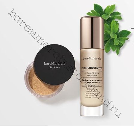 Пудра bareMinerals  ORIGINAL + сыворотка SKINLONGEVITY Vital Power Serum  30 ML