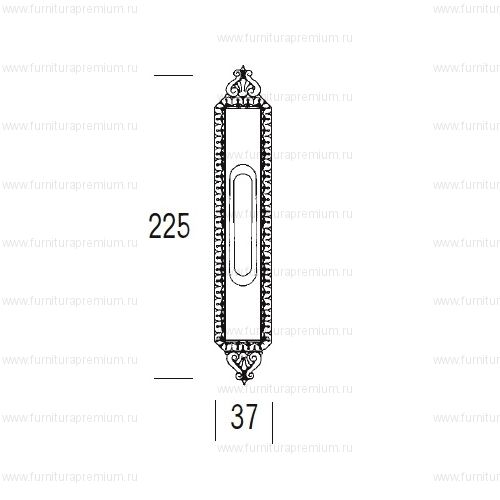 Ручка Salice Paolo Matera 4324-s для раздвижных дверей