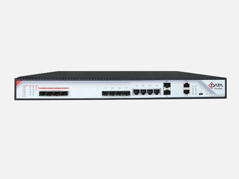 Терминал OLT C-DATA FD1204S-R1 с 4 портами GEPON SFP, 4хRJ-45, 4хSFP+, 2 БП АC