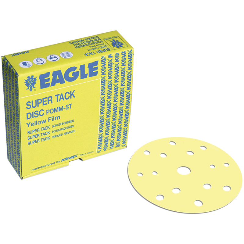 Kovax Микроабразивный круг Yellow film, 15 отверстий, 152мм., P800, (упаковка 50 шт.)