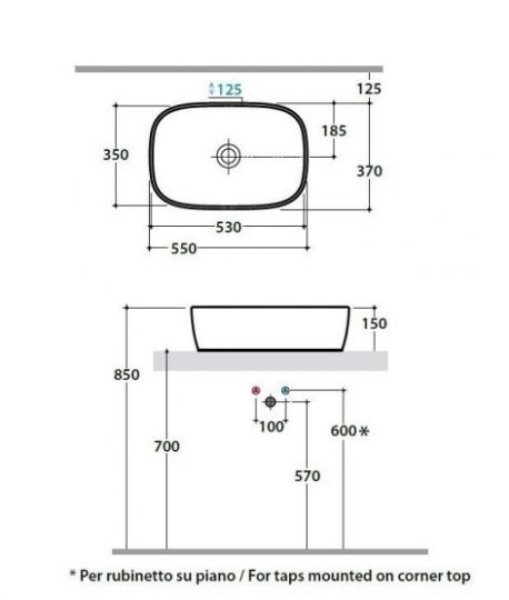 Раковина Globo Genesis GE044 55 х 37 ФОТО