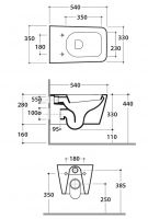 Globo унитаз подвесной Incantho INS04 схема 1