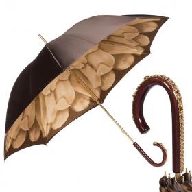 Зонт-трость Pasotti Marrone Georgin Beige Plastica Fiore