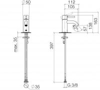 Dornbracht Meta смеситель для раковины 33525660 схема 1