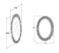 Globo Paestum зеркало PASR38 71х95 схема 1