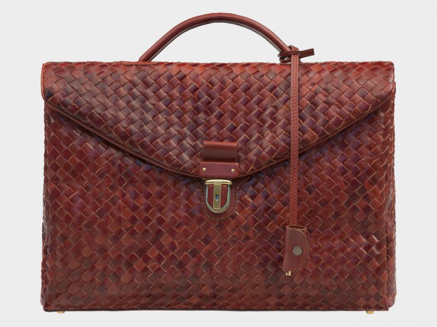 Портфель из натуральной кожи Alexander-TS «PF0017 Cognac»
