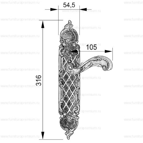 Ручка на планке Mestre 0A1716