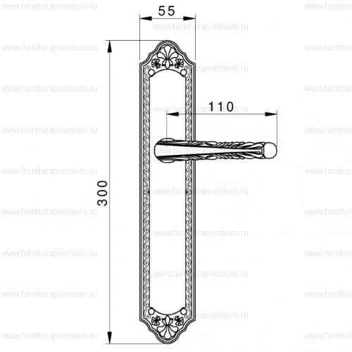 Ручка на планке Mestre 0A3232