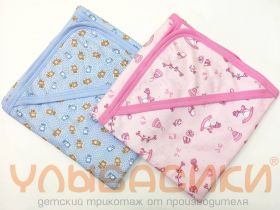 ММ Детское полотенце с капюшоном (трикотажное теплое) 100х100