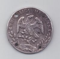 8 реалов 1887 года Чихуахуа Мексика