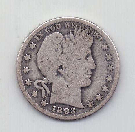 1/2 доллара 1893 года О редкий США