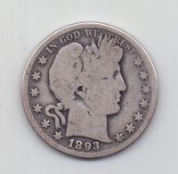 1/2 доллара 1893 года О редкий США