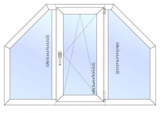 Окно REHAU 1800х1200 Трапеция Поворотно/откидная