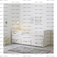 Кровать Соня-3 выкатная двухъярусная (массив) №В