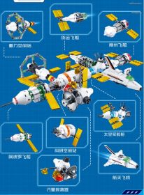 Конструктор Космическая станция 8 в 1  Lego реплика 511 деталей