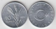 Турция 10 курушей 1976 год UNC