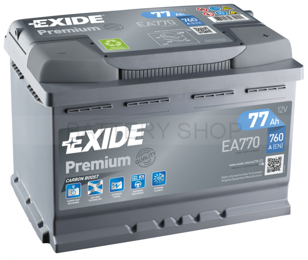 Exide Premium 77 Ah 760 A EA770