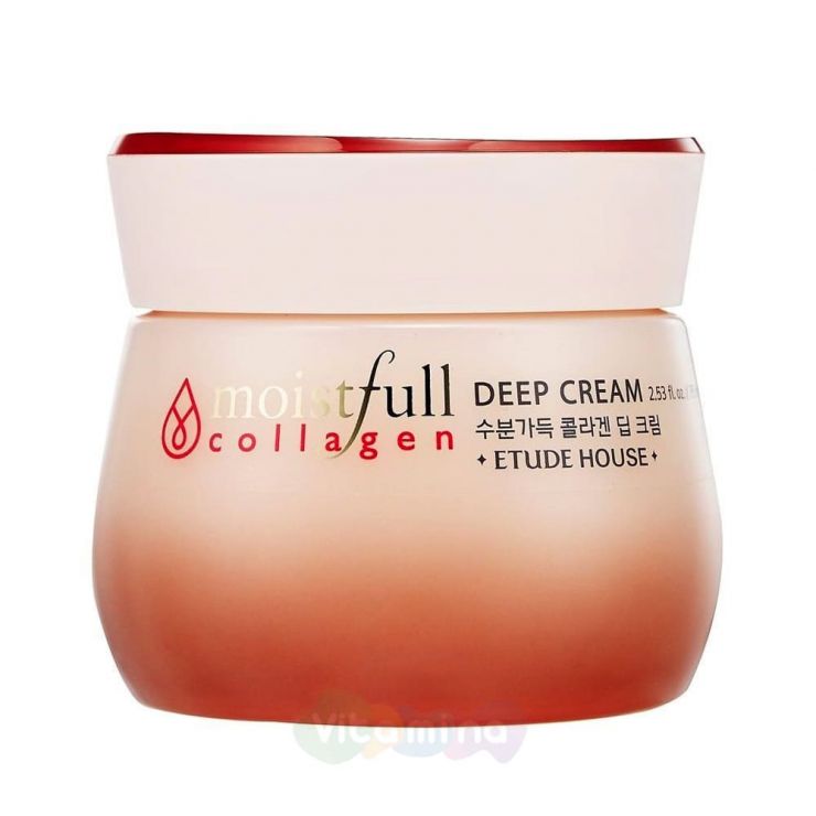 Etude House Глубоко увлажняющий крем с коллагеном Collagen Moistfull Collagen Deep Cream, 75 мл