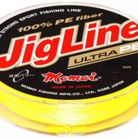 Плетеная леска для спиннинга Momoi JigLine Ultra PE 100 м 0,09 мм 6,1 кг жёлтая