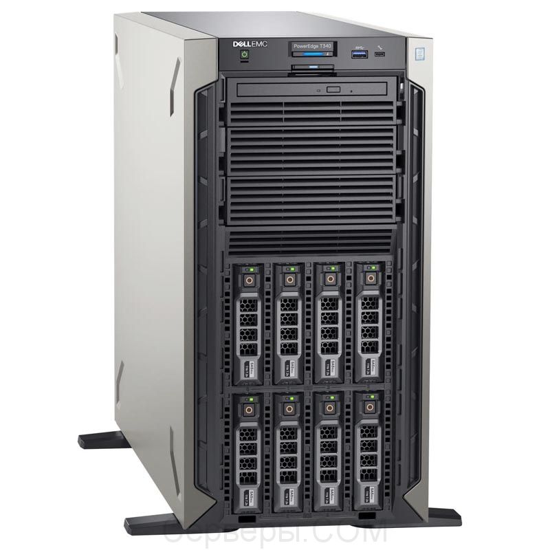 Сервер Dell PowerEdge T340 3.5" Tower, T340-4744