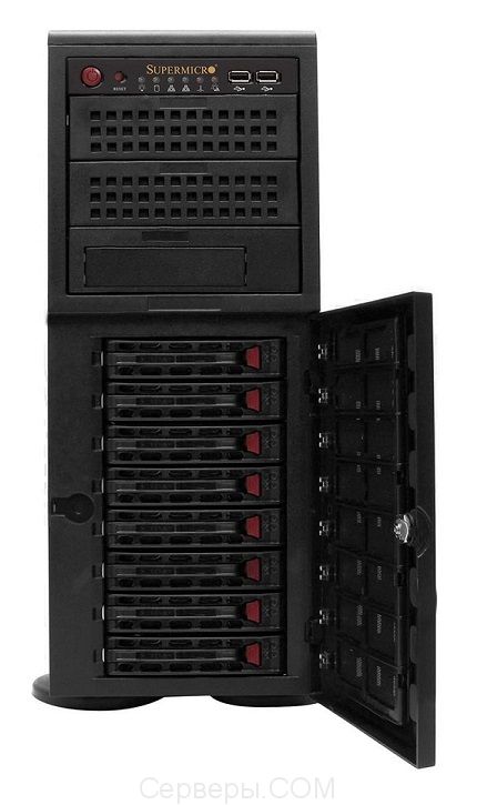 Серверная платформа Supermicro SuperServer 7048R-TR Rack/Tower 4U 2xLGA 2011v3 8x3.5", SYS-7048R-TR