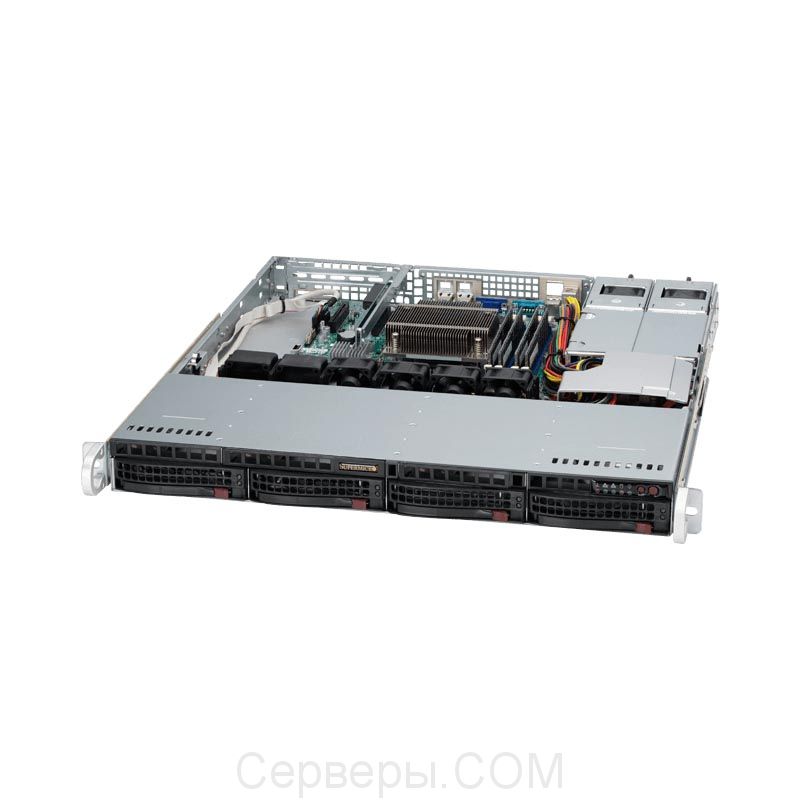 Корпус Supermicro SuperChassis 813MFTQC-R407CB Rack 400Вт Чёрный 1U, CSE-813MFTQC-R407CB