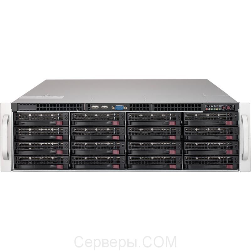 Серверная платформа Supermicro SuperServer 6039P-E1CR16L 3U 2xLGA 3647 16x3.5", SSG-6039P-E1CR16L