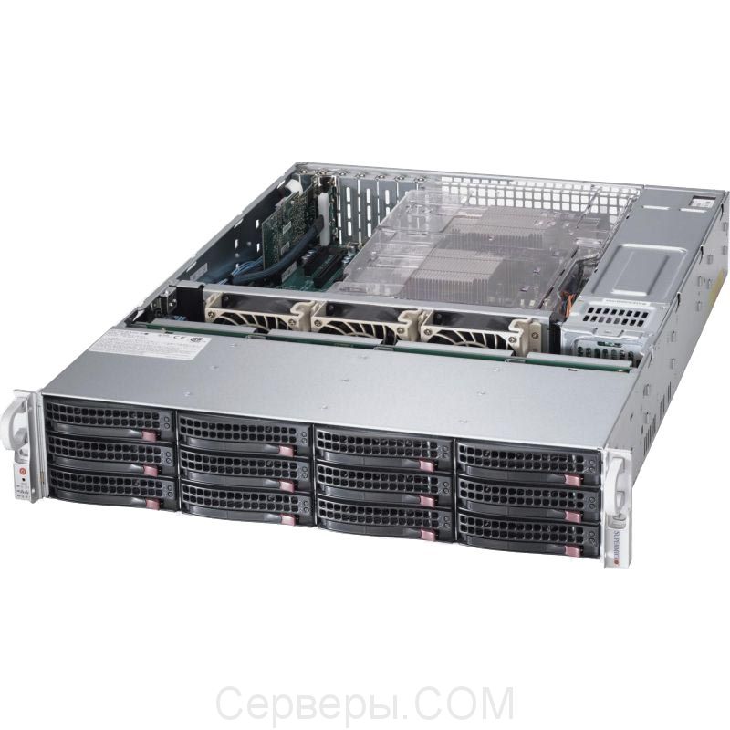 Корпус Supermicro SuperChassis 826BE26-R920LPB Rack 920Вт Чёрный 2U, CSE-826BE26-R920LPB